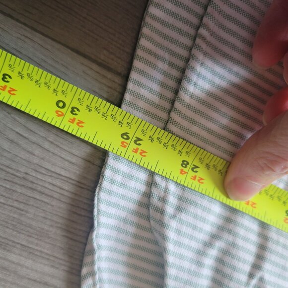 Ralph Lauren Classic Fit Green & White Striped Button-Down Shirt XL - Picture 5 of 7